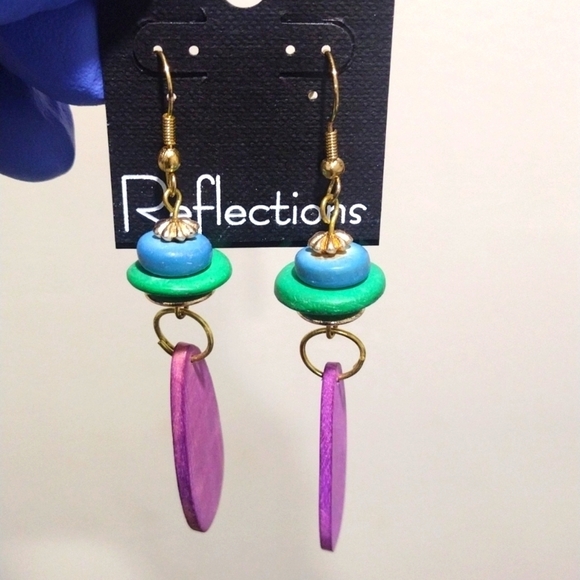 Women's Stunning Gold-Tone Colorful Beaded Drop Dangle Earrings, 3.25-inch - Picture 3 of 6